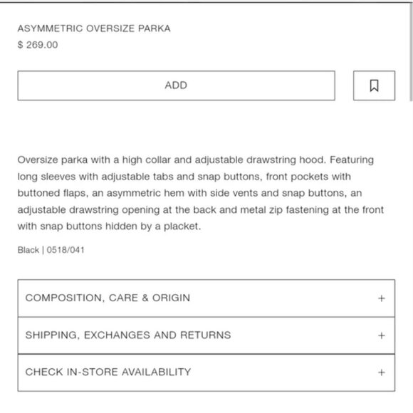 Zara Asymmetric Oversized Parka - Picture 13 of 13